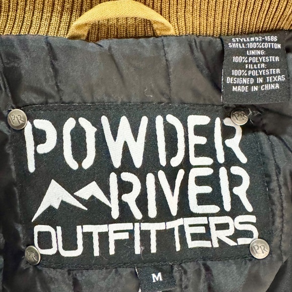 Powder River Outfitters Men's Cotton Utility Jacket Sz in Tan Khaki M - Picture 3 of 9